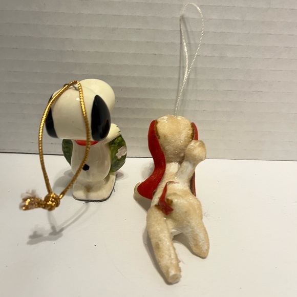 Vintage Peanuts Snoopy Charlie Brown VTG Rare Christmas Holiday ornament lot - Picture 3 of 7